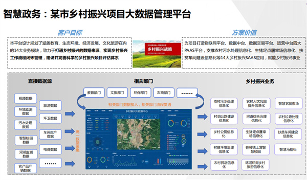 智慧政务某市乡村振兴项目大数据管理平台